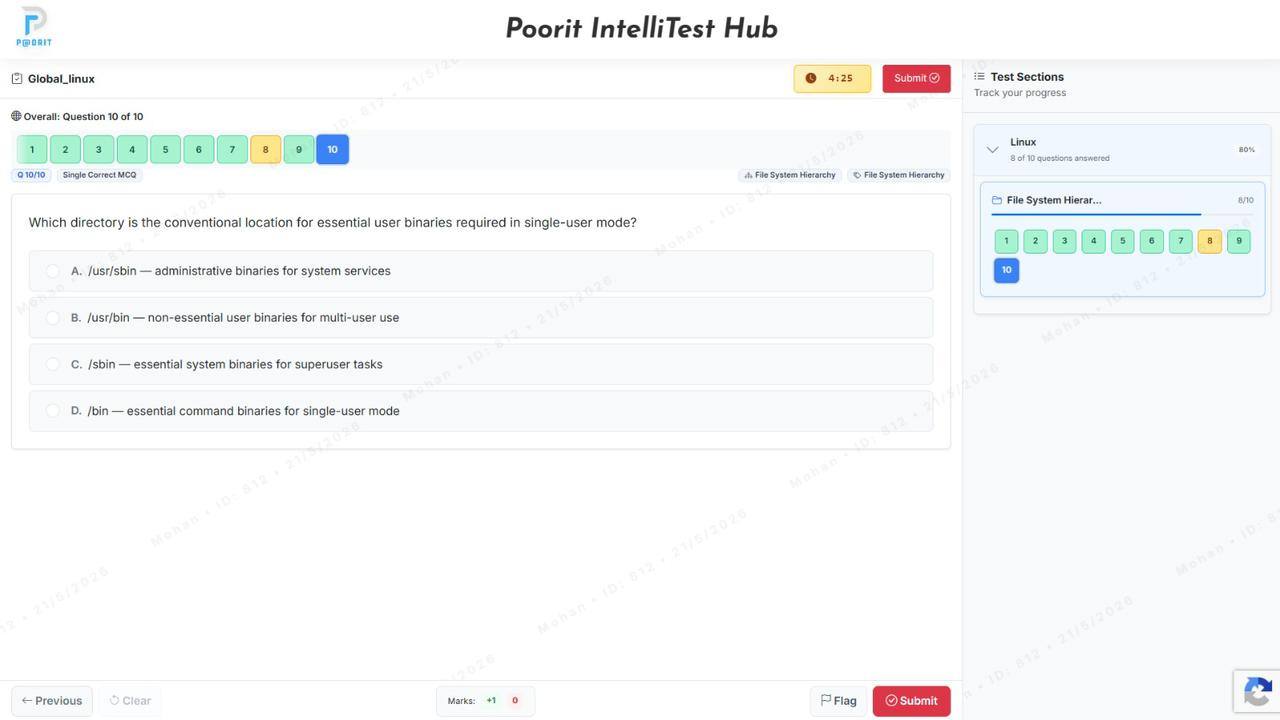 A distraction-free, secure test environment